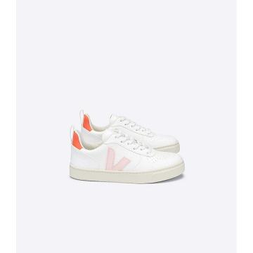 Pantofi Copii Veja V-10 LACE CWL White/Orange | RO 790EBC